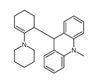 10-methyl-9-(2-piperidin-1-ylcyclohex-2-en-1-yl)-9H-acridine结构式