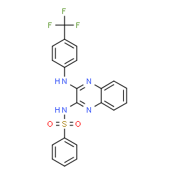 N-(3-{[4-(trifluoromethyl)phenyl]amino}quinoxalin-2-yl)benzenesulfonamide结构式