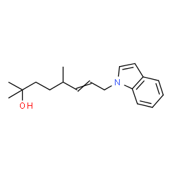 8-(1H-Indol-1-yl)-2,5-dimethyl-6-octen-2-ol结构式