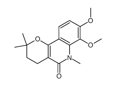 7,8-dimethoxy-3,4,5,6-tetrahydro-2,2,6-trimethyl-5-oxo-2H-pyrano[3,2-c]quinoline结构式