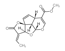 2H,4aH-1,4,5-Trioxadicyclopent[a,hi]indene-7-carboxylicacid, 3-ethylidene-3,3a,7a,9b-tetrahydro-2-oxo-, methyl ester,(3E,3aS,4aR,7aS,9aS,9bS)- Structure