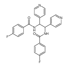 4-fluoro-N-[2-[(4-fluorobenzoyl)amino]-1,2-dipyridin-4-ylethyl]benzamide结构式