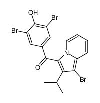 (1-bromo-2-propan-2-ylindolizin-3-yl)-(3,5-dibromo-4-hydroxyphenyl)methanone Structure