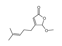 5-methoxy-4-(4-methylpent-3-en-1-yl)furan-2(5H)-one结构式