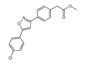 Methyl 4-(5-p-chlorophenylisoxazol-3-yl)phenylacetate结构式