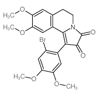 1-(2-bromo-4,5-dimethoxyphenyl)-8,9-dimethoxy-5,6-dihydropyrrolo[2,1-a]isoquinoline-2,3-dione Structure