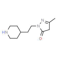 2-Pyrazolin-5-one,3-methyl-1-[2-(4-piperidyl)ethyl]-(8CI)结构式