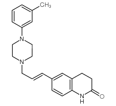 2(1H)-Quinolinone, 3,4-dihydro-6-(3-(4-(3-methylphenyl)-1-piperazinyl)-1-propenyl)-结构式