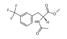 methyl 2-acetamido-3-(3-(trifluoromethyl)phenyl)propanoate结构式