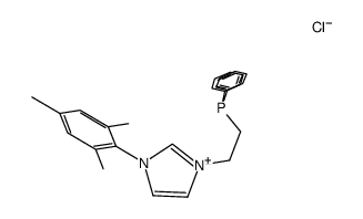 3-(2-(diphenylphosphanyl)ethyl)-1-(2,4,6-trimethylphenyl)-1H-imidazol-3-ium chloride结构式