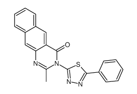 3-(5-Phenyl-1,3,4-thiadiazol-2-yl)-2-methylbenzo(g)quinazolin-4(3H)-on e structure