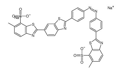 disodium 6-methyl-2'-[4-[[4-(6-methyl-7-sulphonatobenzothiazol-2-yl)phenyl]azo]phenyl][2,6'-bibenzothiazole]-7-sulphonate Structure