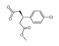 methyl (R)-(+)-3-(4-chlorophenyl)-4-nitrobutanoate结构式