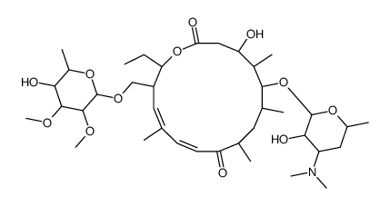 (11E,13Z)-6-[4-(dimethylamino)-3-hydroxy-6-methyloxan-2-yl]oxy-16-ethyl-4-hydroxy-15-[(5-hydroxy-3,4-dimethoxy-6-methyloxan-2-yl)oxymethyl]-5,7,9,13-tetramethyl-1-oxacyclohexadeca-11,13-diene-2,10-dione Structure