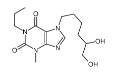 7-(5,6-dihydroxyhexyl)-3-methyl-1-propyl-purine-2,6-dione Structure