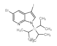 5-Bromo-3-iodo-1-triisopropylsilanyl-1H-pyrrolo[2,3-b]pyridine structure