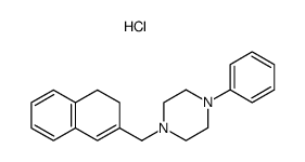 1-(3,4-Dihydro-naphthalen-2-ylmethyl)-4-phenyl-piperazine; hydrochloride Structure