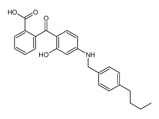 2-[4-[(4-butylphenyl)methylamino]-2-hydroxybenzoyl]benzoic acid Structure