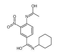 4-acetamido-N-cyclohexyl-3-nitrobenzamide结构式