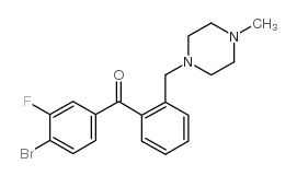 4-BROMO-3-FLUORO-2'-(4-METHYLPIPERAZINOMETHYL) BENZOPHENONE结构式