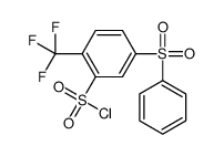 5-(Phenylsulfonyl)-2-(trifluoromethyl)benzenesulfonyl chloride Structure