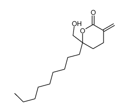 6-(hydroxymethyl)-3-methylidene-6-nonyloxan-2-one结构式