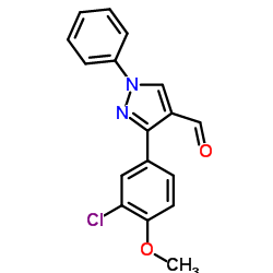 3-(3-Chloro-4-methoxyphenyl)-1-phenyl-1H-pyrazole-4-carbaldehyde Structure