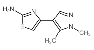 4-(1,5-Dimethyl-1H-pyrazol-4-yl)-thiazol-2-ylamine Structure