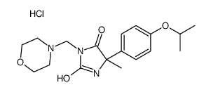 5-methyl-3-(morpholin-4-ium-4-ylmethyl)-5-(4-propan-2-yloxyphenyl)imidazolidine-2,4-dione,chloride Structure