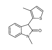 1-methyl-3-(3-methylthiophen-2-yl)indolin-2-one Structure