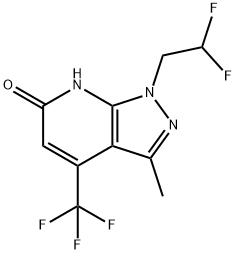 1-(2,2-difluoroethyl)-3-methyl-4-(trifluoromethyl)-1,7-dihydro-6H-pyrazolo[3,4-b]pyridin-6-one Structure