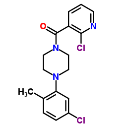 2-CHLORO(3-PYRIDYL) 4-(5-CHLORO-2-METHYLPHENYL)PIPERAZINYL KETONE结构式