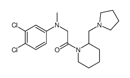 2-(3,4-dichloro-N-methylanilino)-1-[2-(pyrrolidin-1-ylmethyl)piperidin-1-yl]ethanone结构式