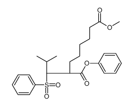 8-O-methyl 1-O-phenyl (2S)-2-[(1R)-1-(benzenesulfonyl)-2-methylpropyl]octanedioate结构式