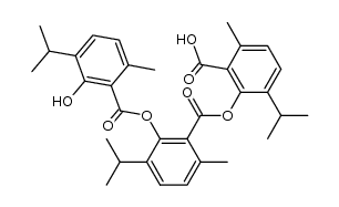 2-((2-((2-hydroxy-3-isopropyl-6-methylbenzoyl)oxy)-3-isopropyl-6-methylbenzoyl)oxy)-3-isopropyl-6-methylbenzoic acid Structure