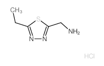 1-(5-ethyl-1,3,4-thiadiazol-2-yl)methanamine(SALTDATA: 1.7HCl 0.4H2O)结构式