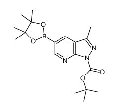 tert-butyl 3-methyl-5-(4,4,5,5-tetramethyl-1,3,2-dioxaborolan-2-yl)-1H-pyrazolo[3,4-b]pyridine-1-carboxylate picture