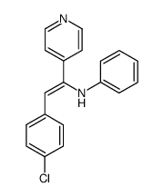 N-(2-(4-chlorophenyl)-1-(pyridin-4-yl)vinyl)aniline Structure