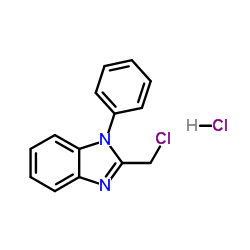 2-(Chloromethyl)-1-phenyl-1H-benzimidazole hydrochloride (1:1)结构式