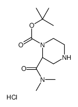 (S)-tert-Butyl 2-(dimethylcarbamoyl)piperazine-1-carboxylate hydrochloride structure