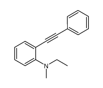 N-ethyl-N-methyl-2-(phenylethynyl)aniline Structure