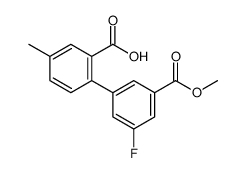 2-(3-fluoro-5-methoxycarbonylphenyl)-5-methylbenzoic acid结构式