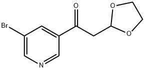 1-(5-Bromo-pyridin-3-yl)-2-(1,3-dioxolan-2-yl)-ethanone Structure