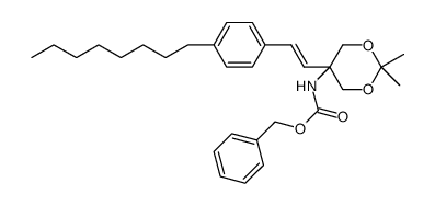 5-(N-Cbz-amino)-5-[2-(4-octyloxyphenyl)ethenyl]-2,2-dimethyl-1,3-dioxane picture