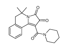 5,5-Dimethyl-1-(piperidine-1-carbonyl)-5,6-dihydro-pyrrolo[2,1-a]isoquinoline-2,3-dione结构式