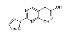 2-(4-hydroxy-2-(1H-pyrazol-1-yl)pyrimidin-5-yl)acetic acid Structure