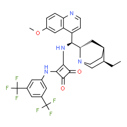 3-[[3,5-bis(trifluoroMethyl)phenyl]aMino]-4-[[(8α,9S)-10,11-dihydro-6'-Methoxycinchonan-9-yl]aMino]-3-Cyclobutene-1,2-dione picture