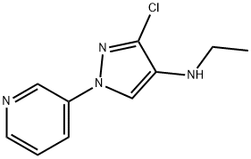 3-Chloro-N-ethyl-1-(pyridin-3-yl)-1H-pyrazol-4-amine Structure