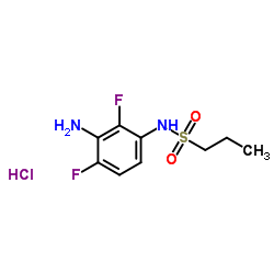 N-(3-Amino-2,4-difluorophenyl)-1-propanesulfonamide hydrochloride (1:1)结构式