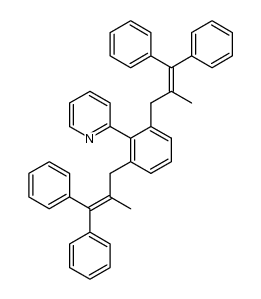 2-[2,6-bis-(2-methyl-3,3-diphenylallyl)phenyl]pyridine Structure